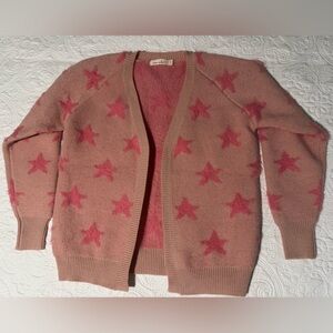 Nora Madison Fuzzy Star Cardigan - girls 13-14y